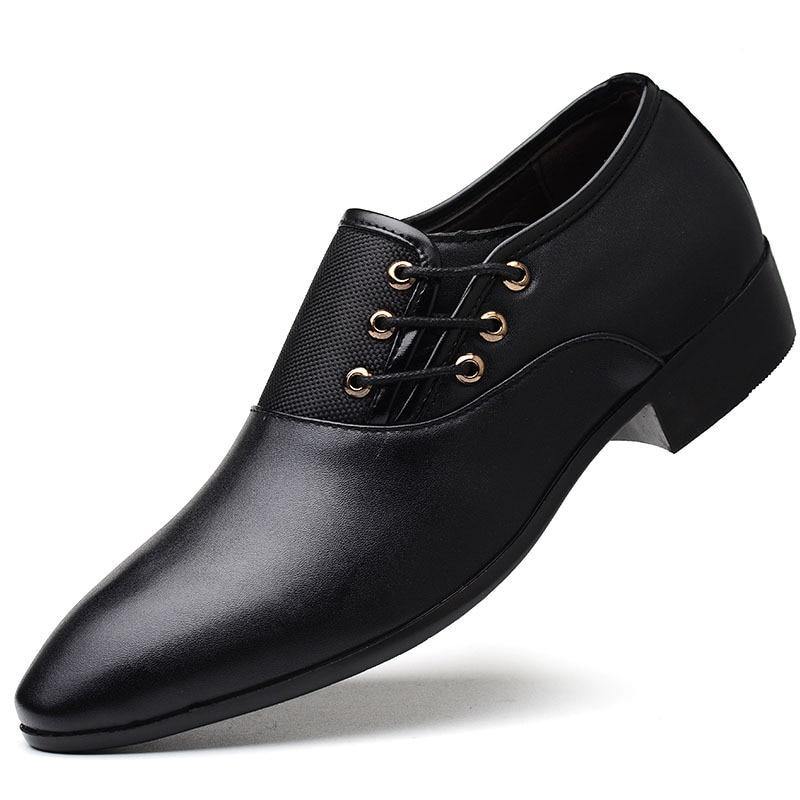 MAZE Men's Faux Leather Oxford Shoes - AM APPAREL