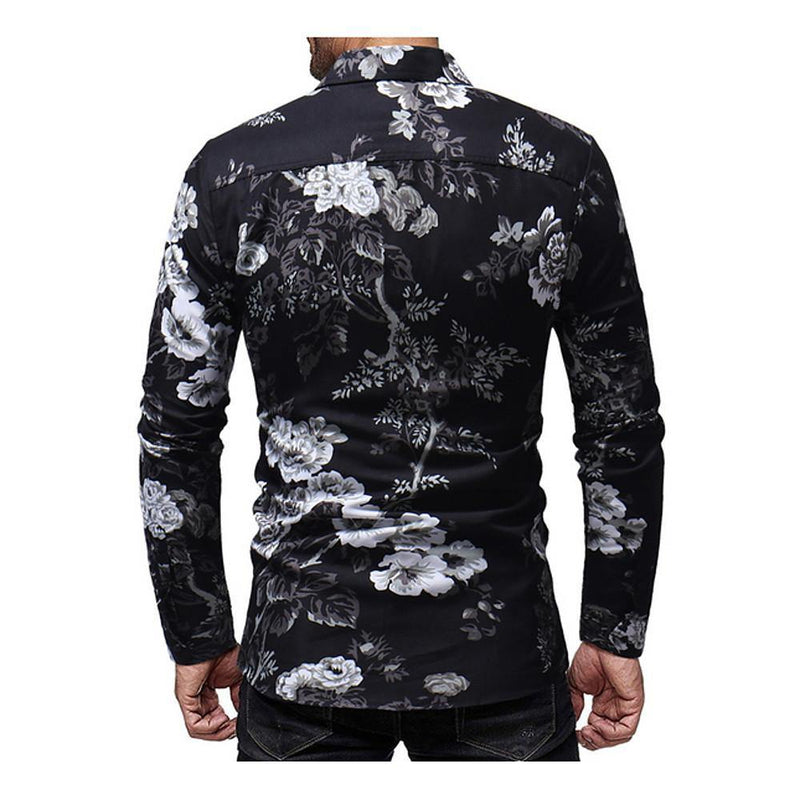 Men's 3D print Black Polyester Shirt - AM APPAREL