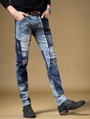 Men's American Street Style Patchwork Jeans - AM APPAREL