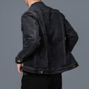 Men's Casual Bomber Vintage Denim Jacket - AM APPAREL