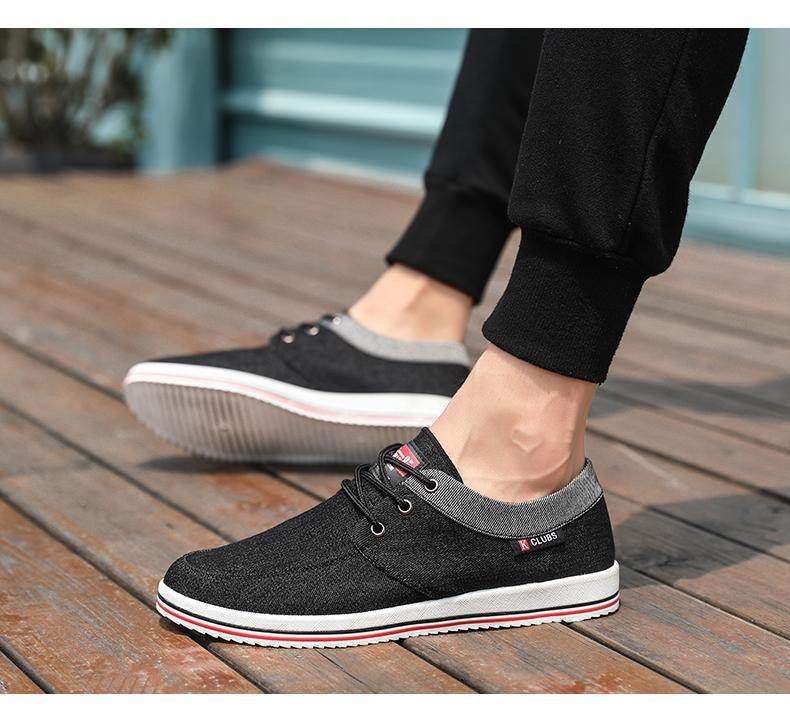 Men's Casual Breathable Denim Canvas Shoes - AM APPAREL