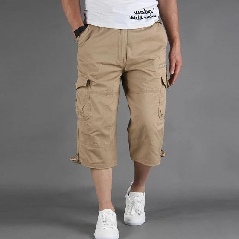 Men's Casual Knee Length Cargo Shorts - AM APPAREL