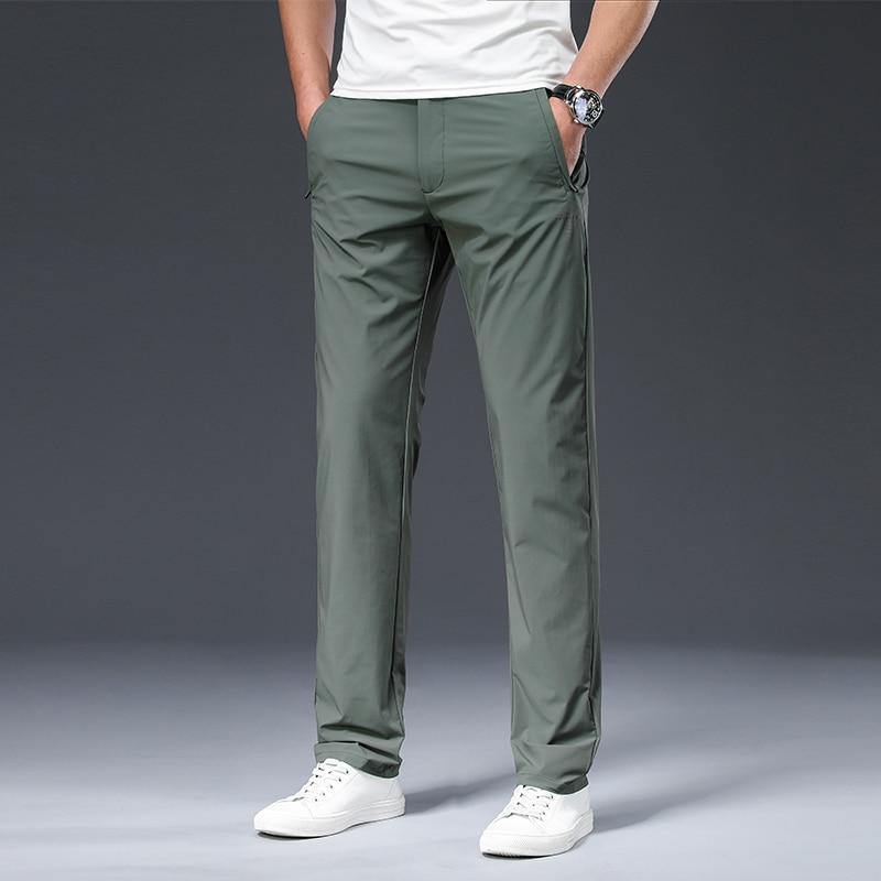 Men's Casual Nylon Solid Color Pants - AM APPAREL
