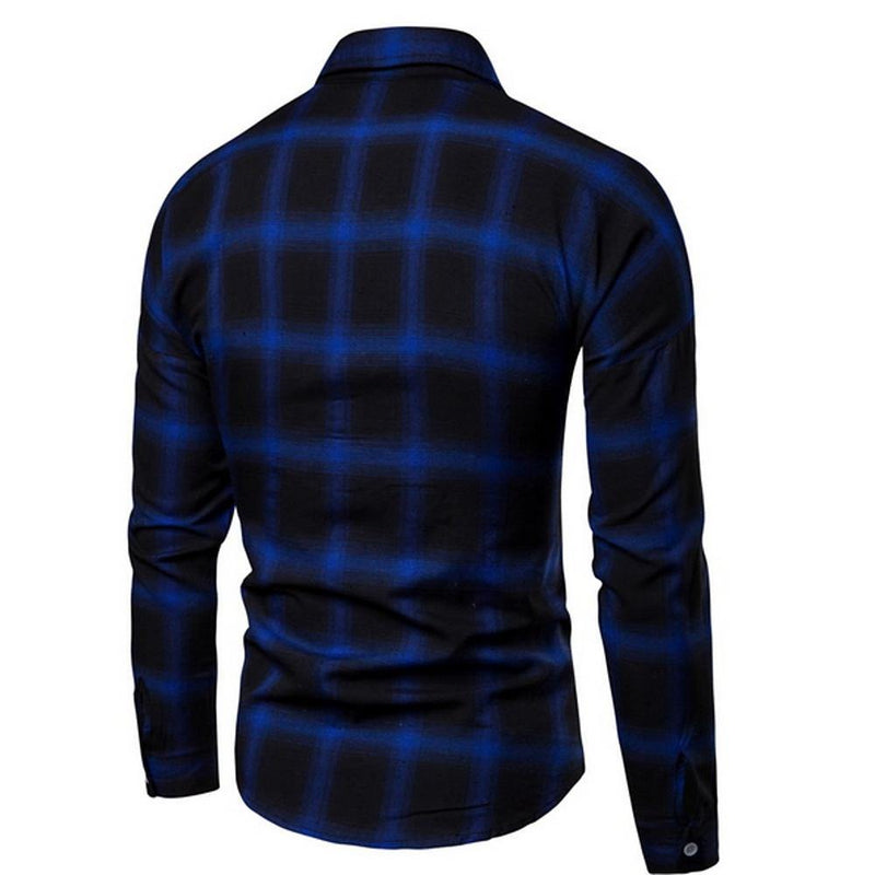 Men's Cotton Plaid Cotton Shirt - AM APPAREL