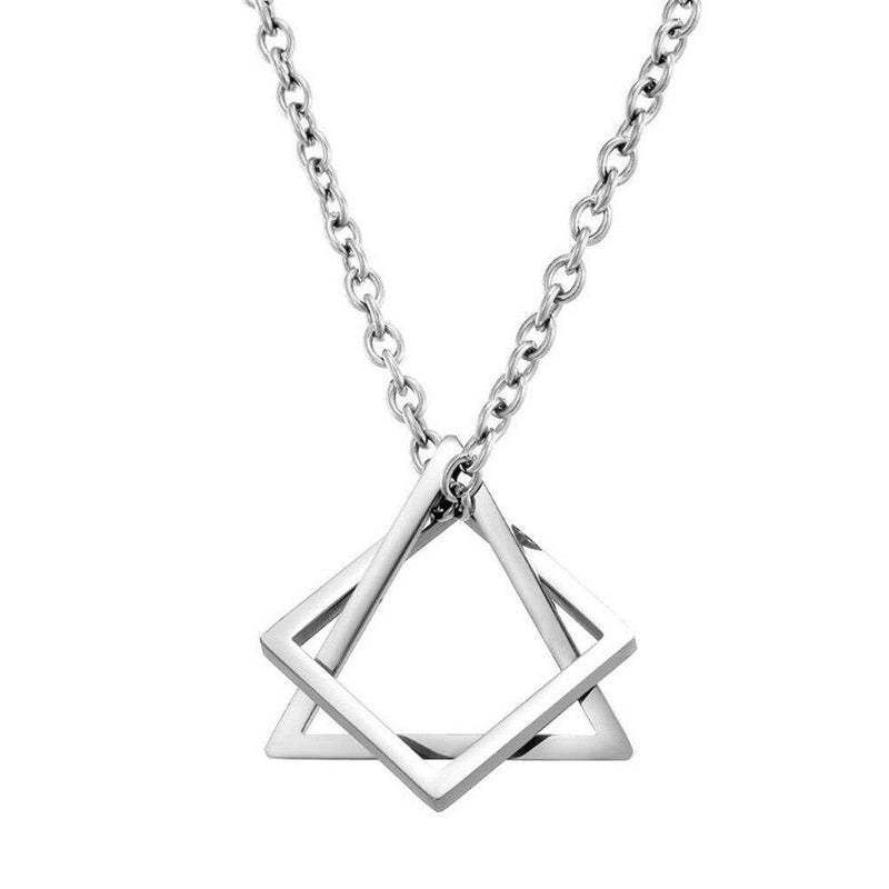 Men's Creative Geometric Square Pendent Necklace - AM APPAREL