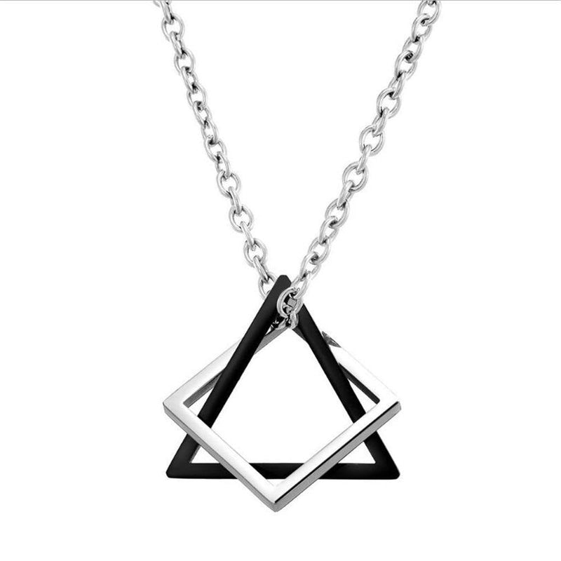 Men's Creative Geometric Square Pendent Necklace - AM APPAREL