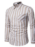 Men's Daily Striped Light Weight Shirt - AM APPAREL