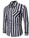 Men's Daily Striped Light Weight Shirt - AM APPAREL