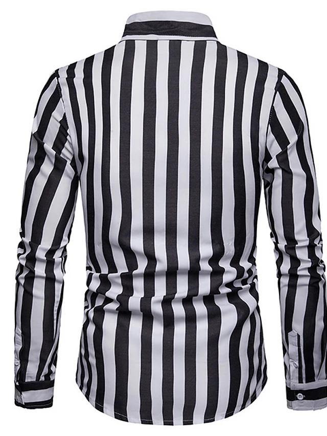 Men's Daily Striped Light Weight Shirt - AM APPAREL