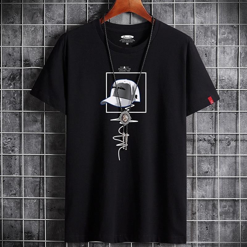 Men's Fashion O Neck Anime T-shirt - AM APPAREL