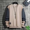 Men's Fashion Patchwork Pullover - AM APPAREL