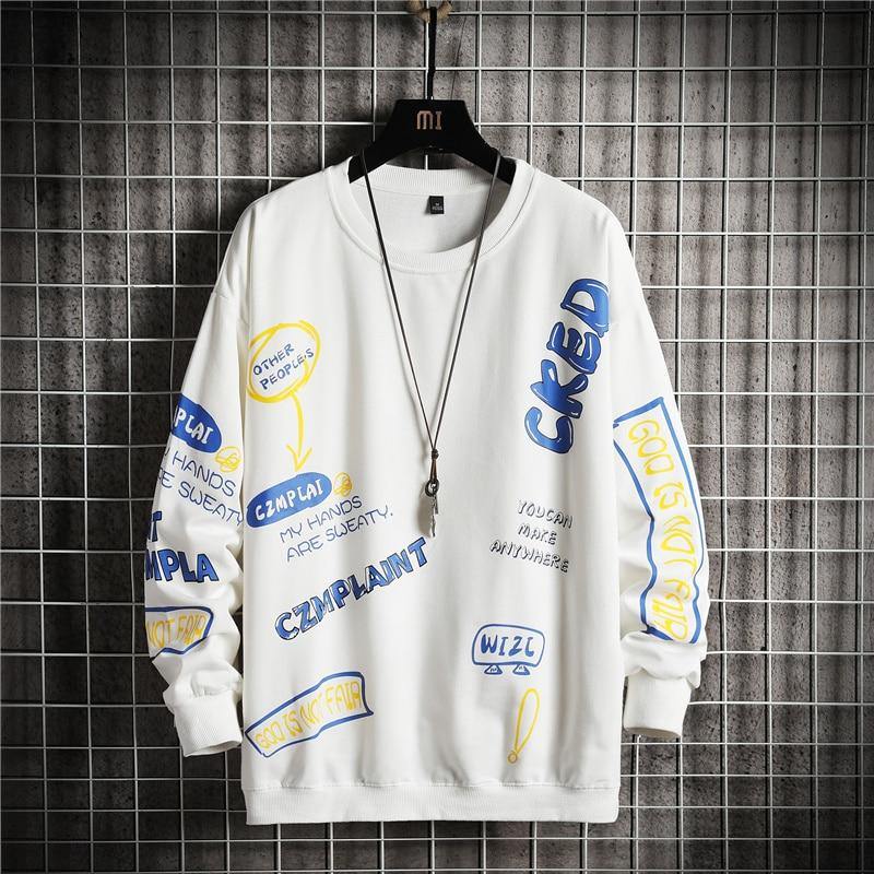 Men's Fashion Print Polyester Sweatshirt - AM APPAREL