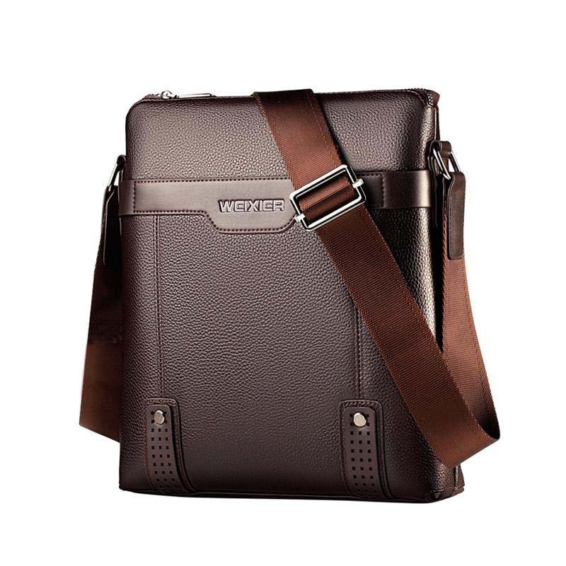 Men's Fashion PU Leather Messenger Bag - AM APPAREL