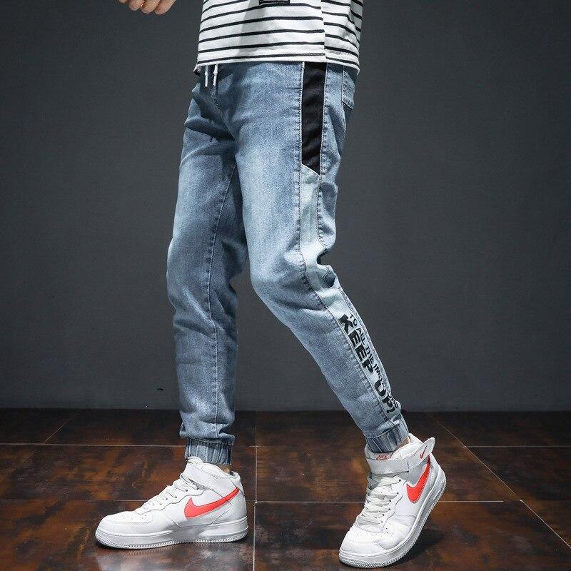 Men's Fashion Streetwear Side Stripe Jeans - AM APPAREL