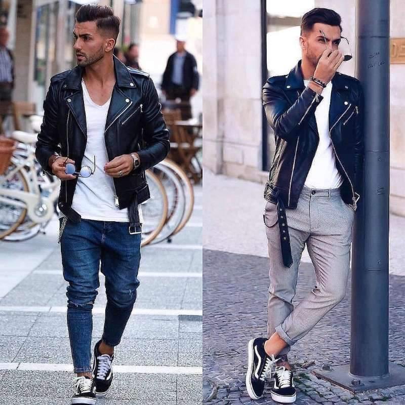 Men's Fashionista Stylish Faux Leather Jacket - AM APPAREL