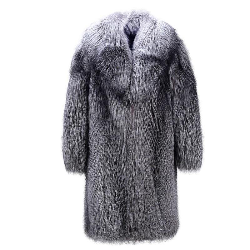 Men's Faux Fur Long Winter Coat - AM APPAREL
