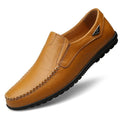 Men's Faux Leather Moccasin Italian Loafers - AM APPAREL