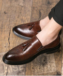 Men's Formal Faux Leather Oxford Shoes - AM APPAREL