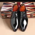 Men's Formal Glossy Patent Leather Shoes - AM APPAREL