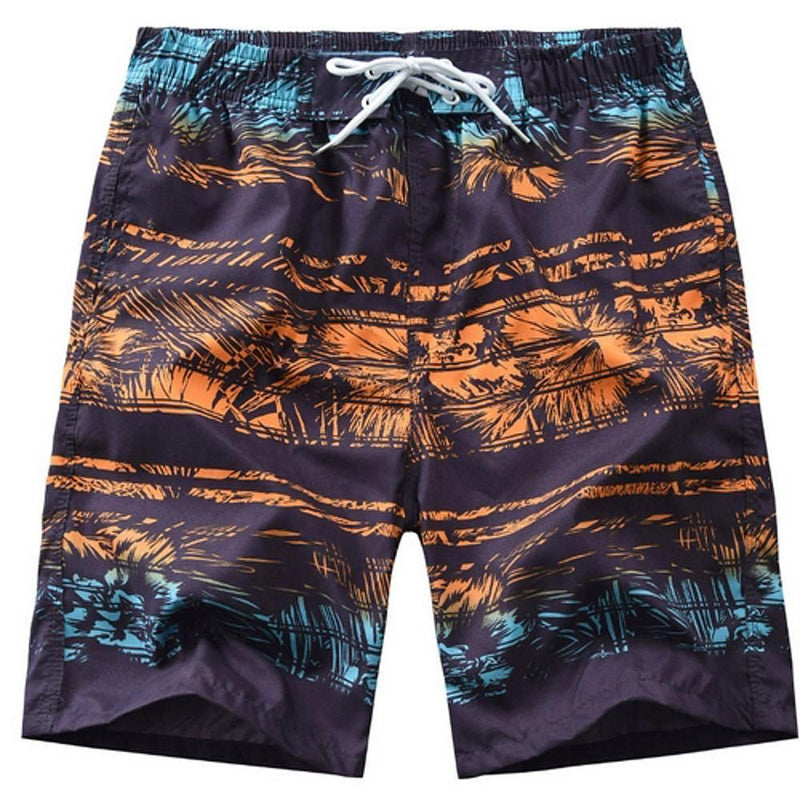 Men's Geometric Print  Beachwear Shorts - AM APPAREL