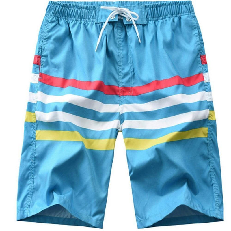 Men's Geometric Print  Beachwear Shorts - AM APPAREL