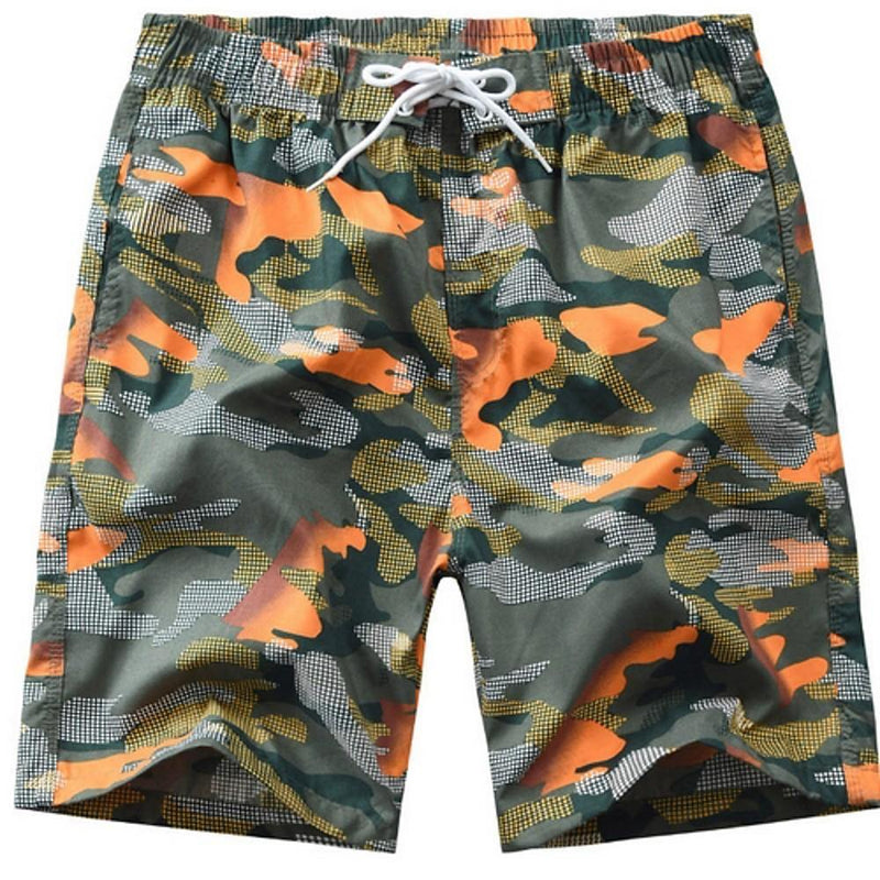 Men's Geometric Print  Beachwear Shorts - AM APPAREL