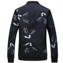 Men's Geometric Printed Zip Light Polyester Jacket - AM APPAREL