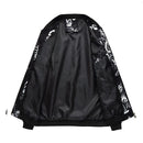 Men's Geometric Printed Zip Polyester Jacket - AM APPAREL