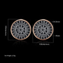 Men's Gold Color Round Stud Earrings - AM APPAREL