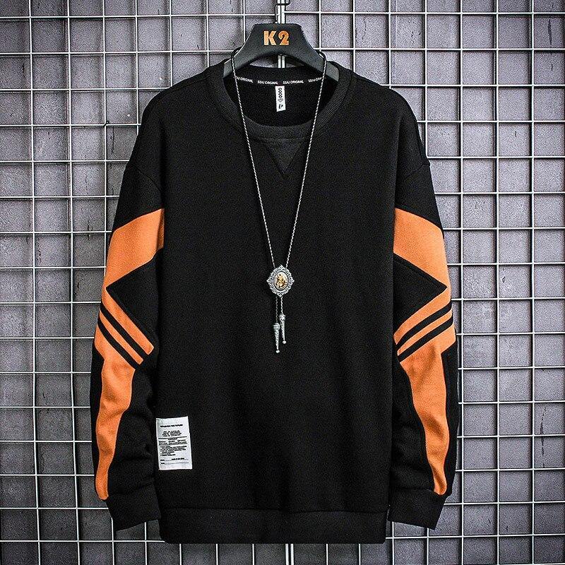 Men's Harajuku Streetwear Colorblock Sweatshirt - AM APPAREL