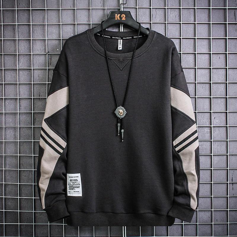 Men's Harajuku Streetwear Colorblock Sweatshirt - AM APPAREL