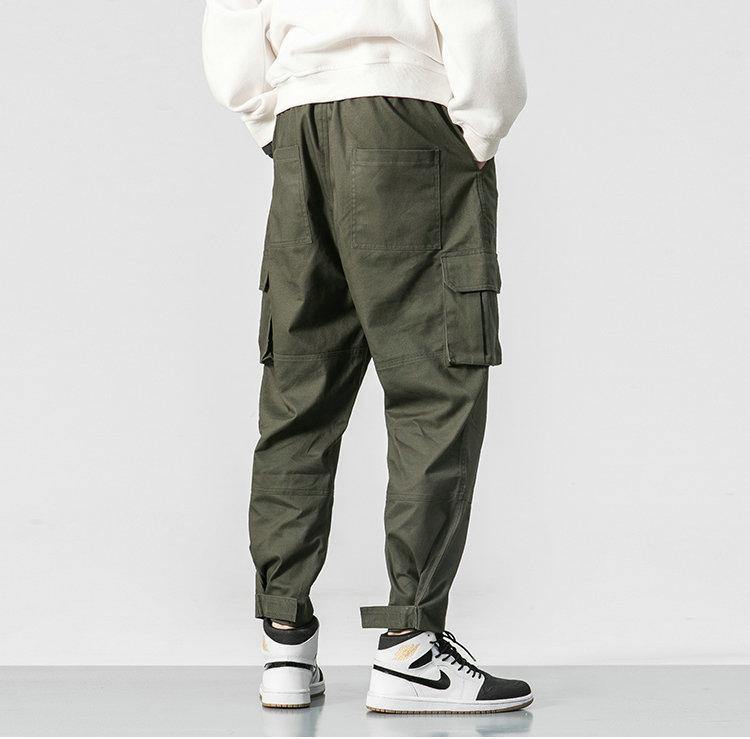 Men's Harem Cargo Pants W/ Elastic Waist - AM APPAREL