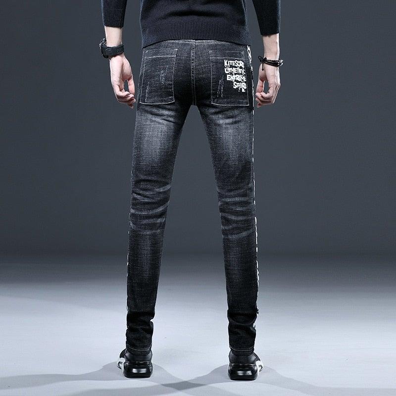 Men’s High Quality Retro Black Denim Pants - AM APPAREL