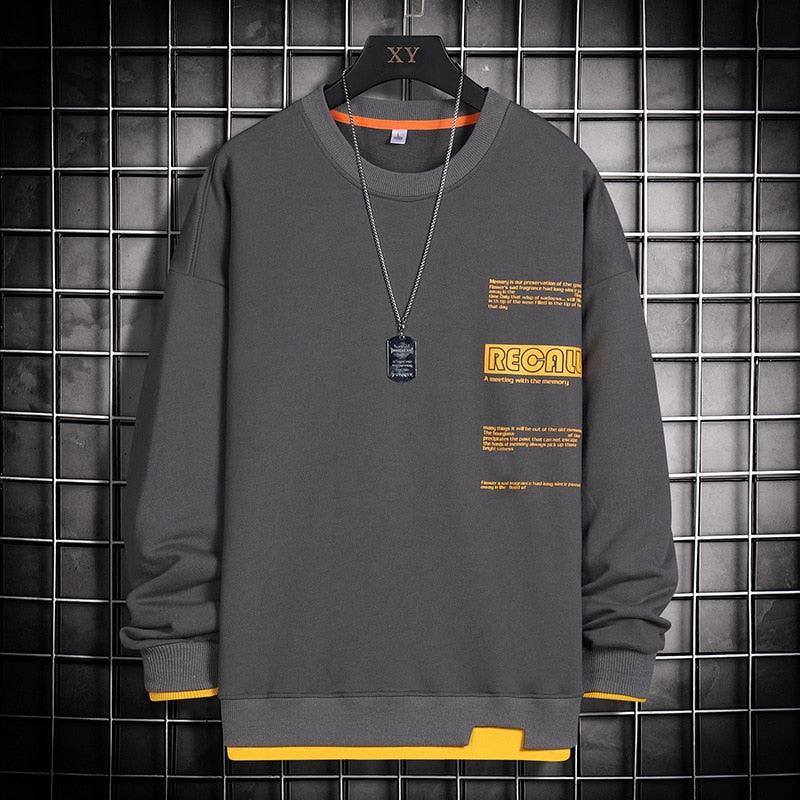 Men's High Street Trendy Spring Long Sleeve Pullover - AM APPAREL