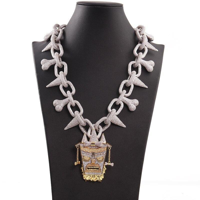 Men's Hip Hop Big Iced Out Bling Chain - AM APPAREL