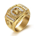 Men's Hip Hop Iced Out Bling Ring - AM APPAREL