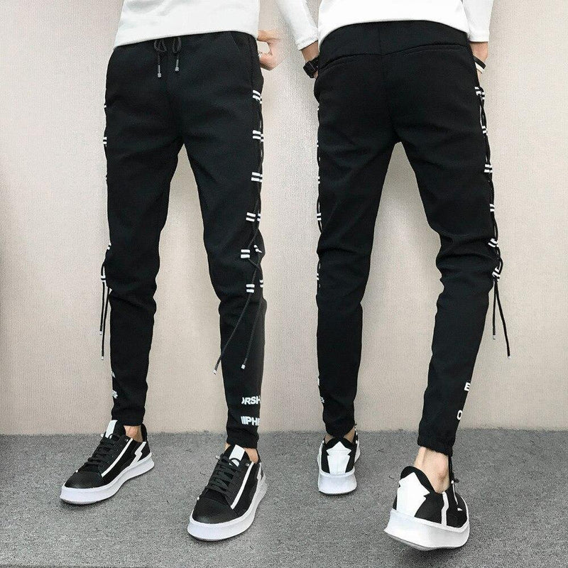 Men's Korean Style Streetwear Slim Fit Pants - AM APPAREL