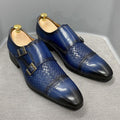 Men's Luxurious Classic Leather Oxfords W/ Buckle Strap - AM APPAREL