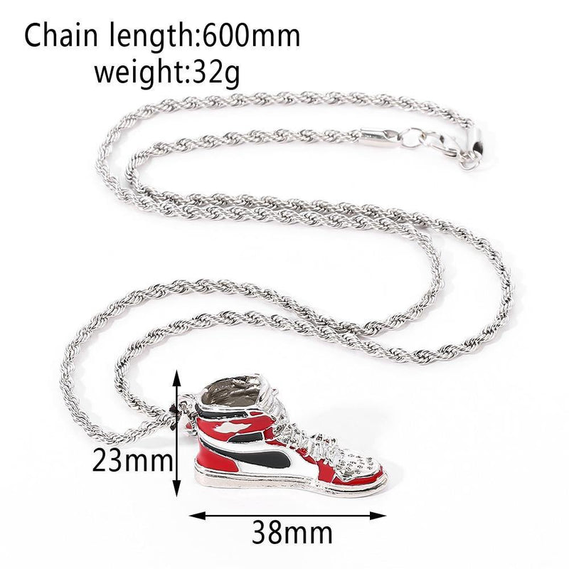 Men's Mini Sneaker Pendant Necklace - AM APPAREL