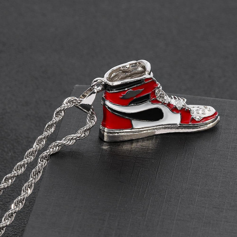 Men's Mini Sneaker Pendant Necklace - AM APPAREL