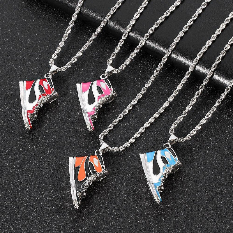 Men's Mini Sneaker Pendant Necklace - AM APPAREL