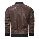 Men's Motorcycle Slim Fit PU Leather Jacket - AM APPAREL