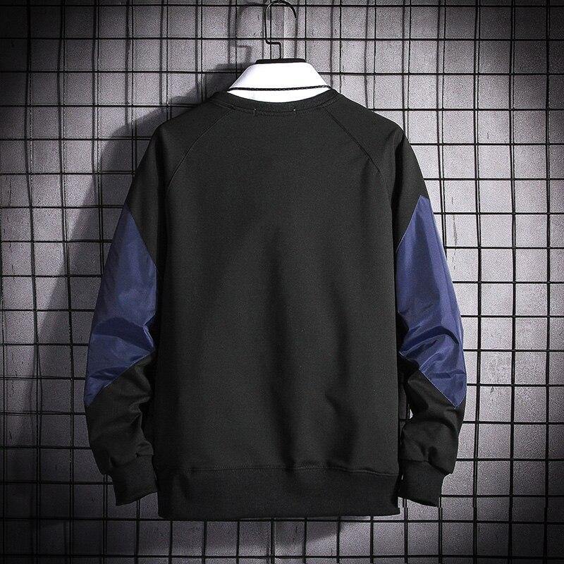 Men's Patchwork Casual O-neck Sweatshirt - AM APPAREL