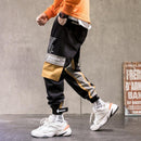 Men's Patchwork Side Pockets Cargo Pants - AM APPAREL