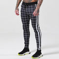 Men's Plaid Slim Fit Jogger Pants - AM APPAREL