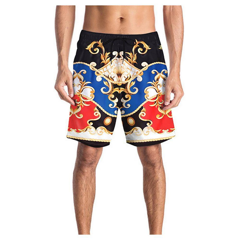 Men's Printed Loose Fit Shorts - AM APPAREL