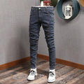 Men's Retro Slim Fit Elastic Casual Jeans - AM APPAREL