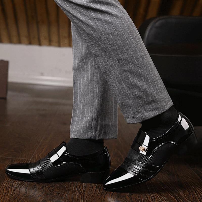 Men's Slip On Business Dress Oxford Shoes - AM APPAREL