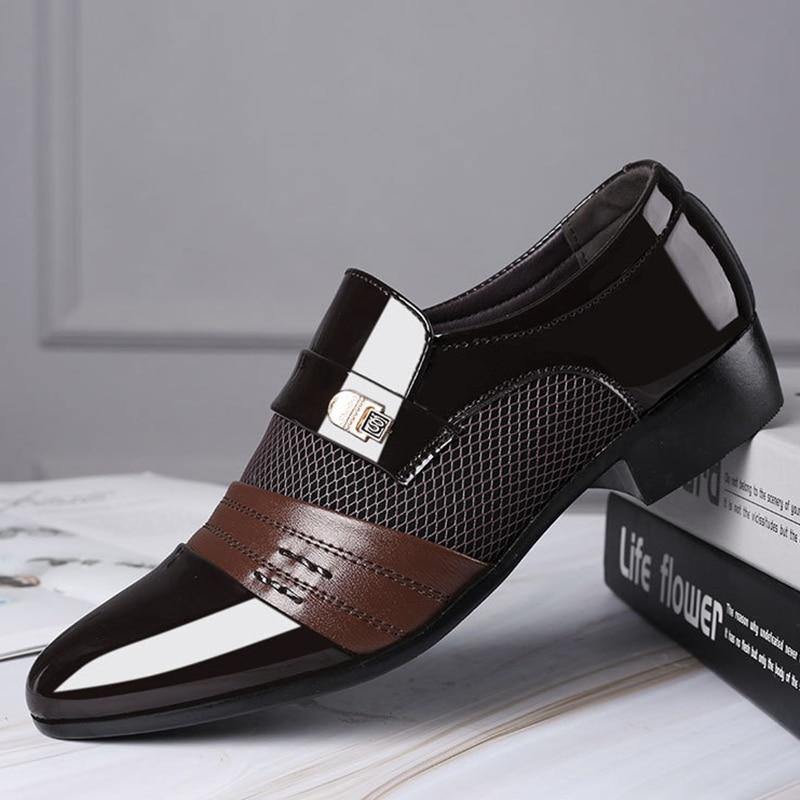 Men's Slip On Business Dress Oxford Shoes - AM APPAREL