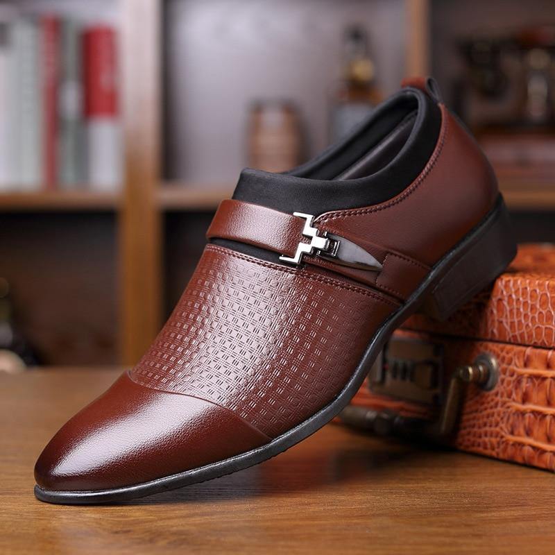 Men's Slip On Oxford Business Shoes - AM APPAREL